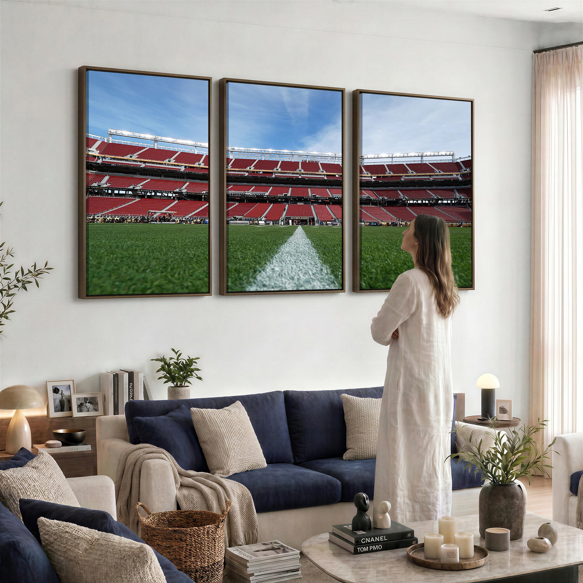 83238-PAN-FL-20X10 - University of Tulsa Golden Hurricane Football Team Print - Tulsa H.A. Chapman Stadium Wall Art