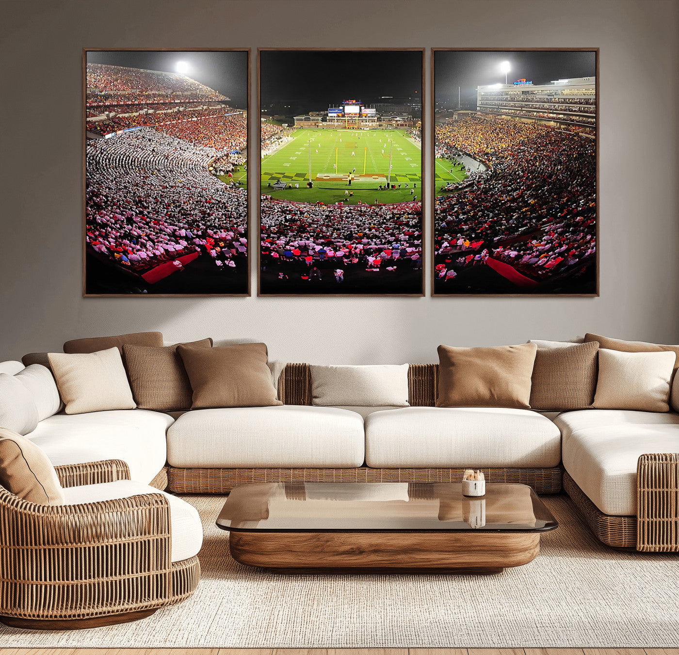 MGV-FC-60X30-3P - University of Maryland Terrapins Football Team Print - College Park SECU Stadium Wall Art Canvas