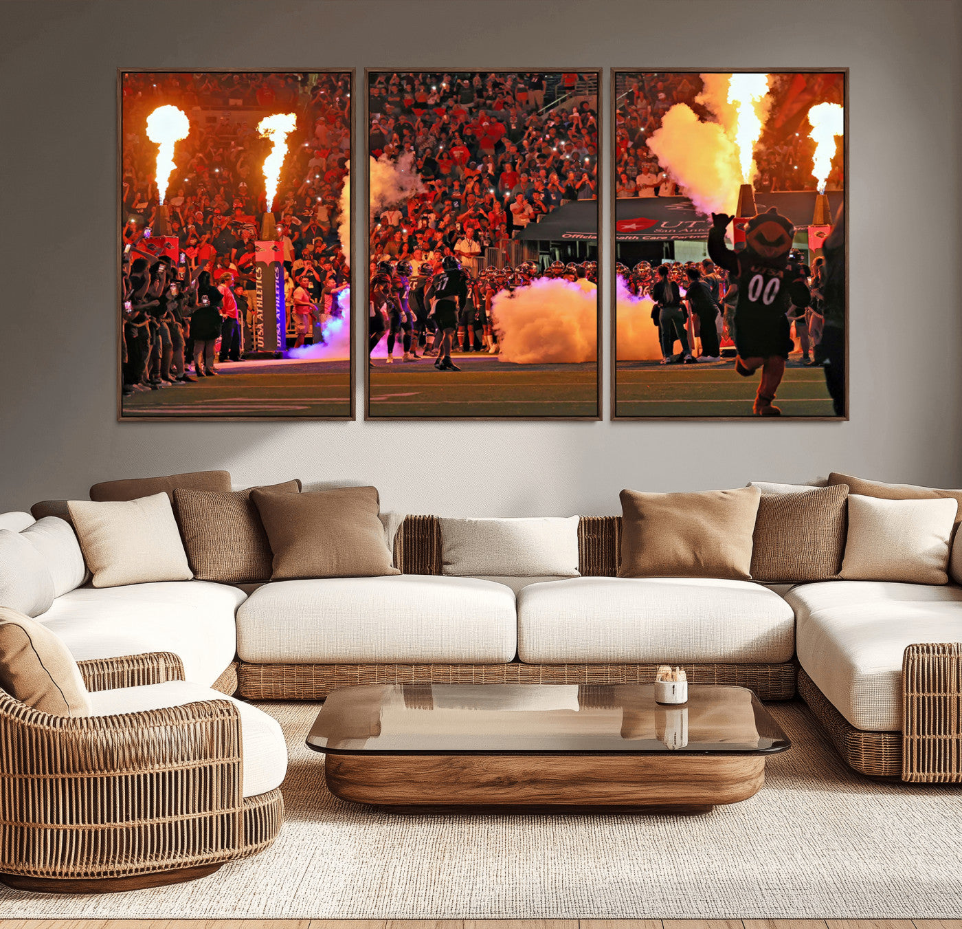 MGV-FC-60X30-3P - The University of Texas at San Antonio Roadrunners Football Team Print - San Antonio Alamodome Wall