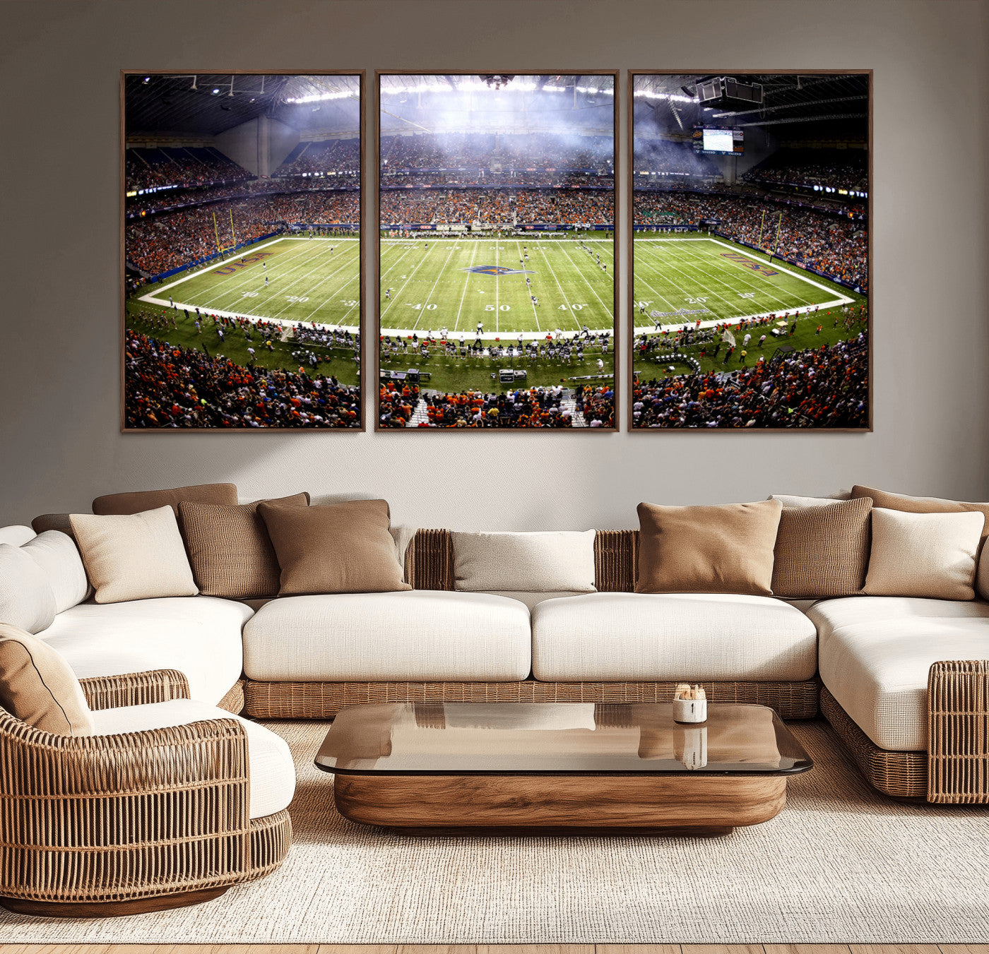MGV-FC-60X30-3P - The University of Texas at San Antonio Roadrunners Football Team Print - San Antonio Alamodome Wall