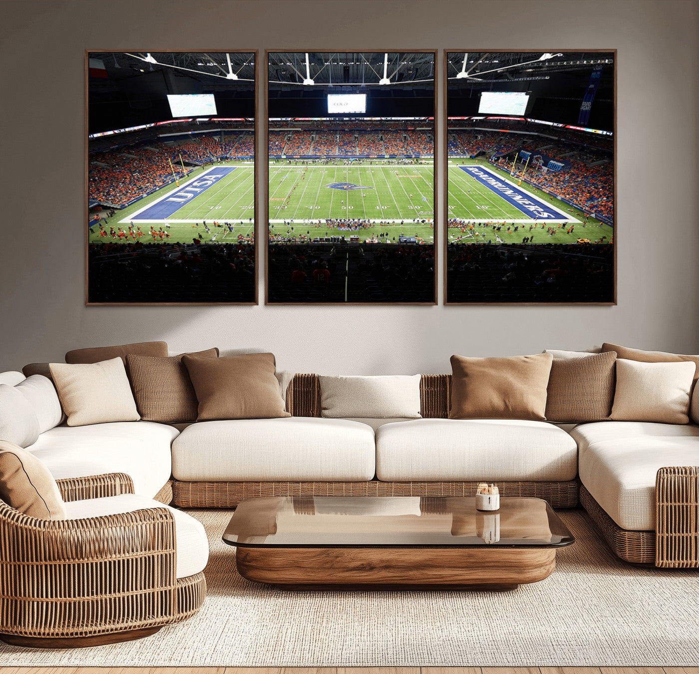MGV-FC-60X30-3P - The University of Texas at San Antonio Roadrunners Football Team Print - San Antonio Alamodome Wall