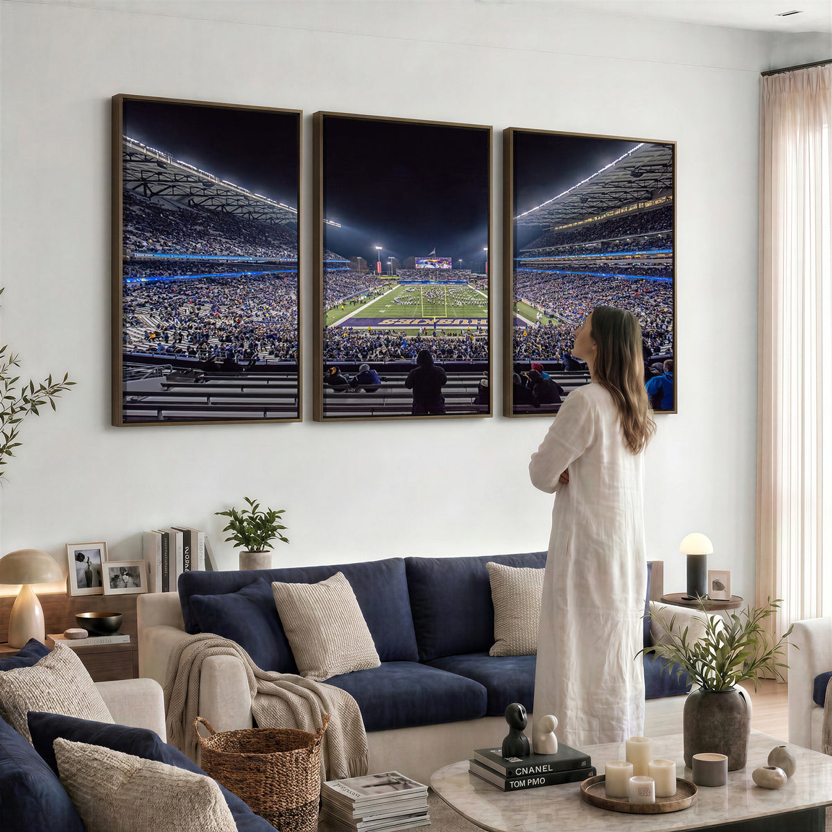 85780-MGV-CV-36X24 - The University of Washington Huskies Football Team Print, Extra Large Game Room Wall Decor