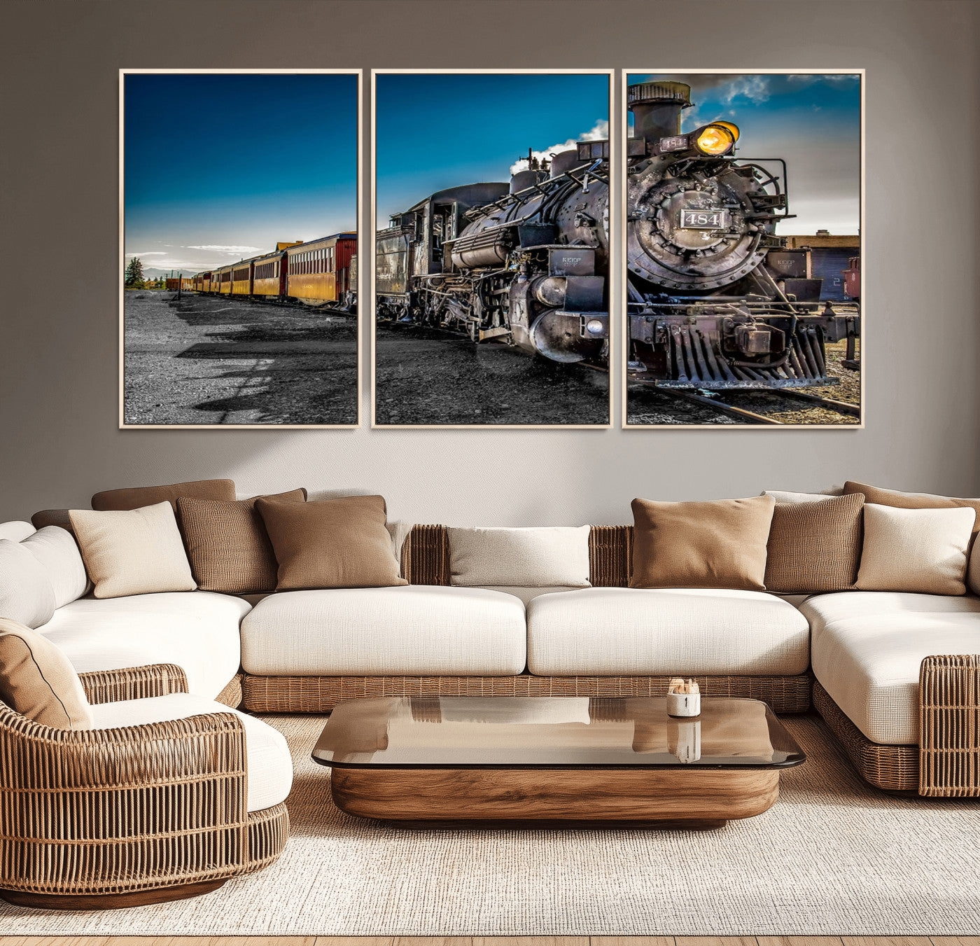 MGV-FC-60X30-3P - Train Wall Art Canvas Print