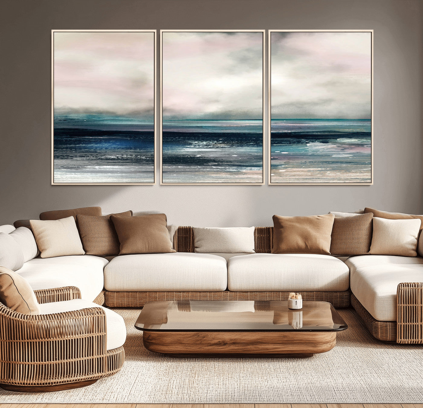 MGV-FC-60X30-3P - Contemporary Abstract Wall Art Canvas Print