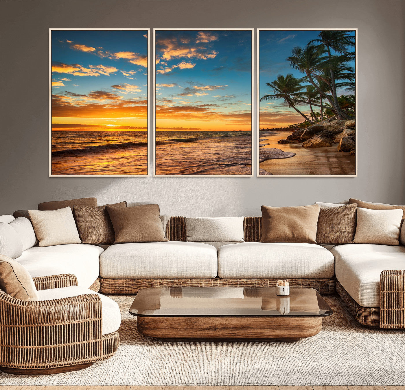 MGV-FC-60X30-3P - Sunset Wall Art Canvas Print