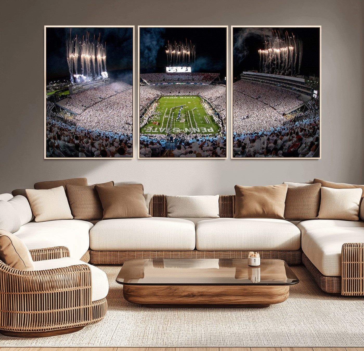 MGV-FC-60X30-3P - Penn Stadium Football Wall Art Canvas Print, Pennsylvania University Football Stadium