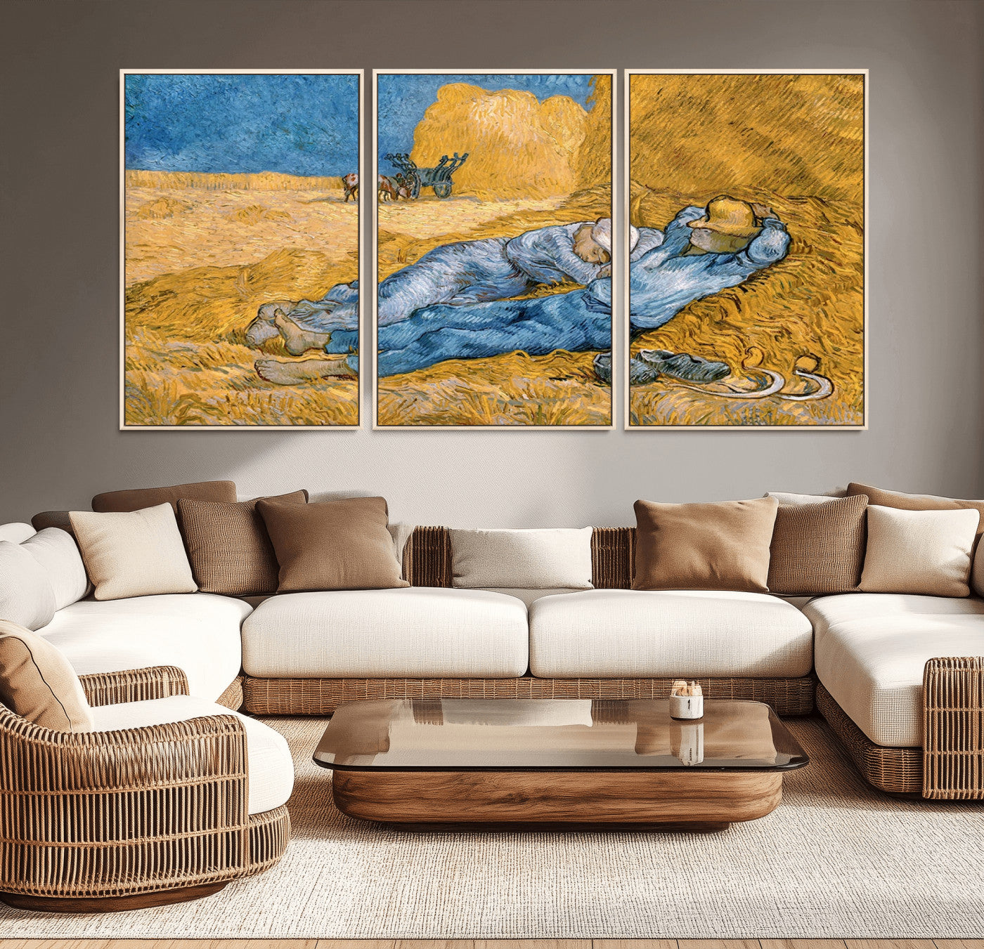 MGV-FC-60X30-3P - Master Artist Vincent Van Gogh Nature Wilderness Illustrs Fine Art Canvas Print