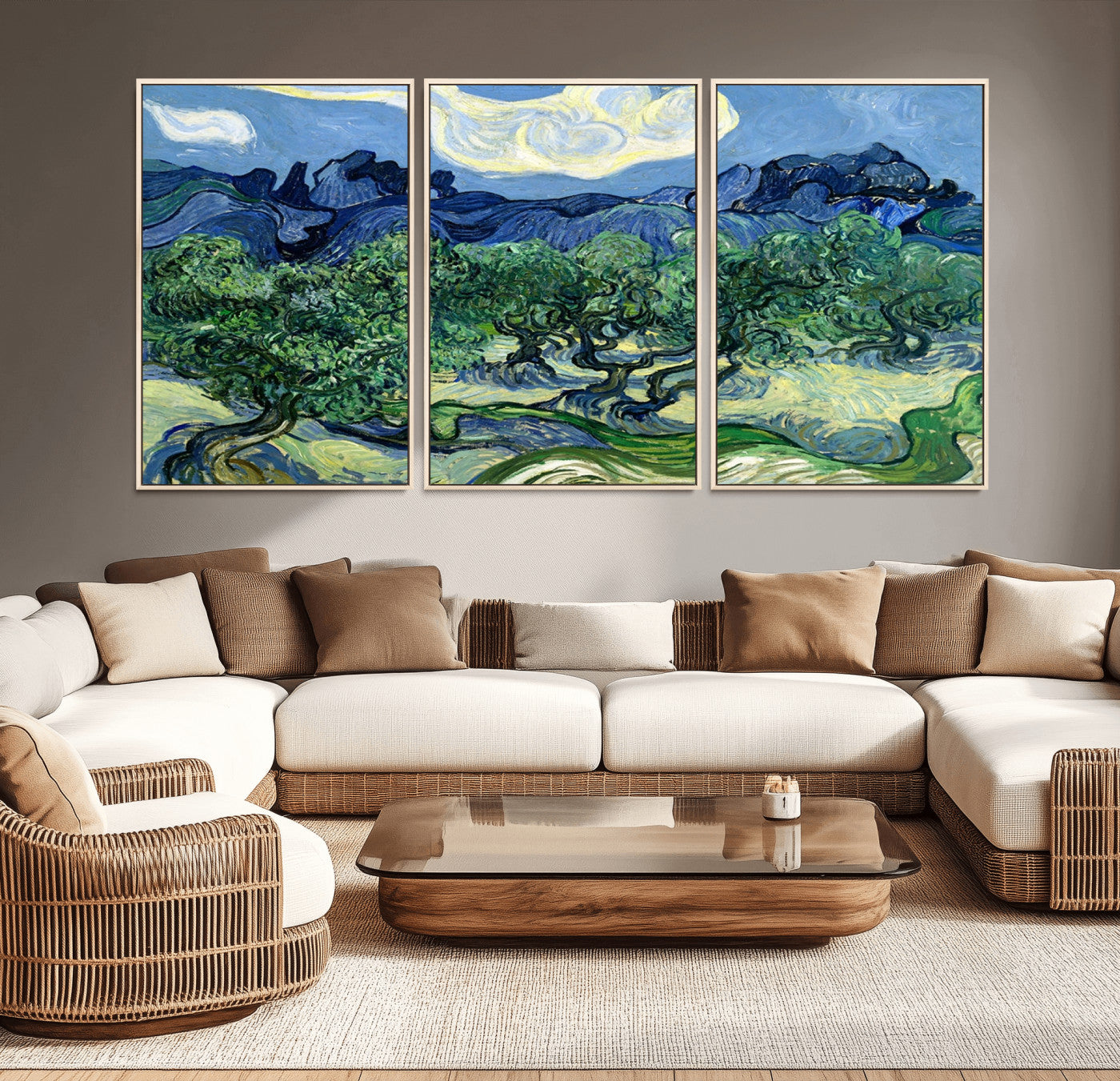 80252-MGV-FC-60X30-3P_Natural-Olive Trees Van Gogh Wall Art Canvas Print