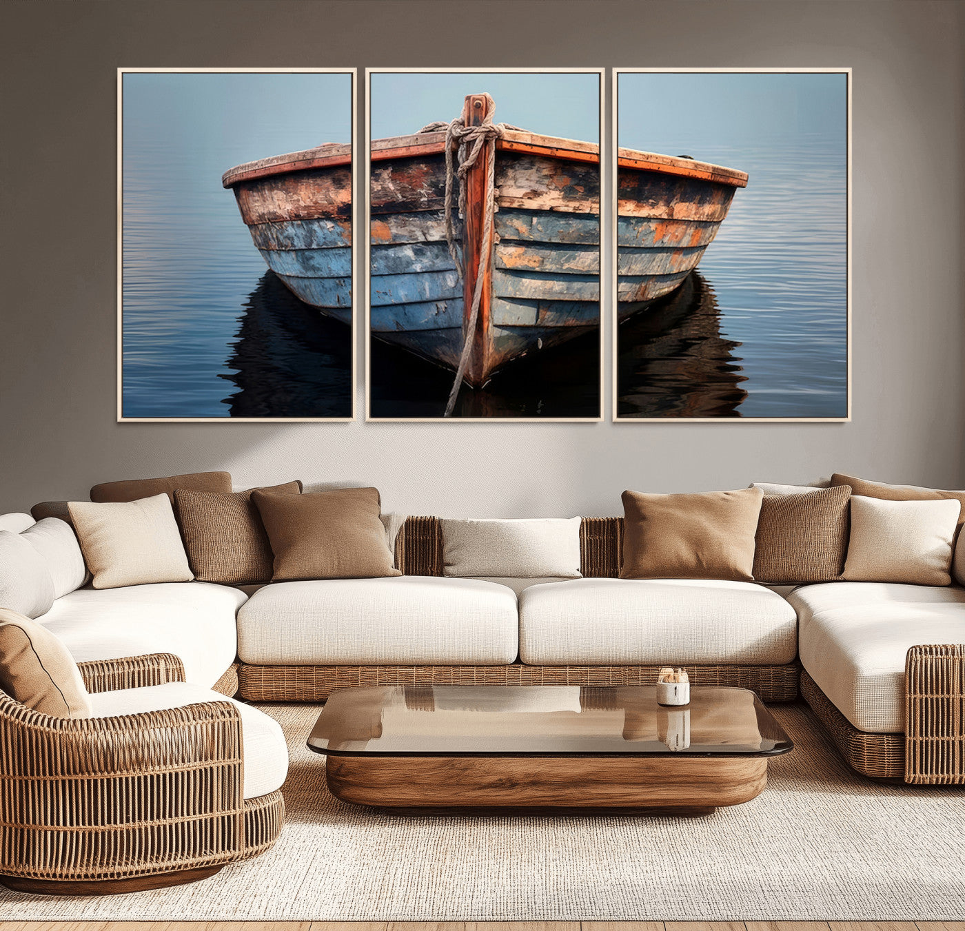 39011-MGV-CV-36X24-Stunning Vintage Boat Canvas Print | Nautical Wall