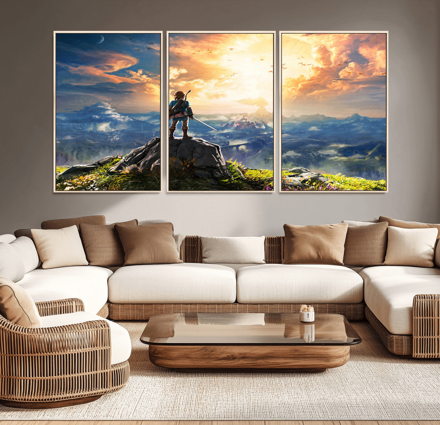 MGV-FC-60X30-3P - Legend of Zelda Breath of the Wild Game Wall Art Canvas, Legend of Zelda Canvas Print