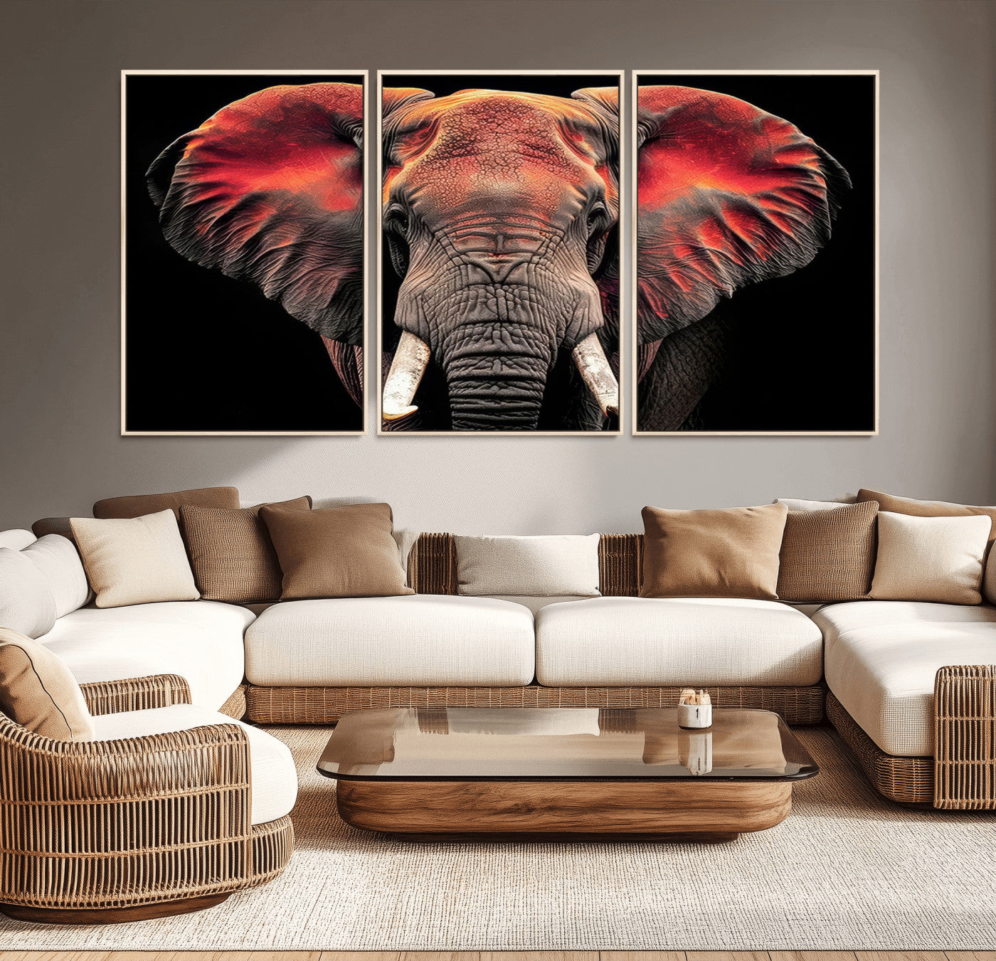 -Elephant Wall Art Canvas Print