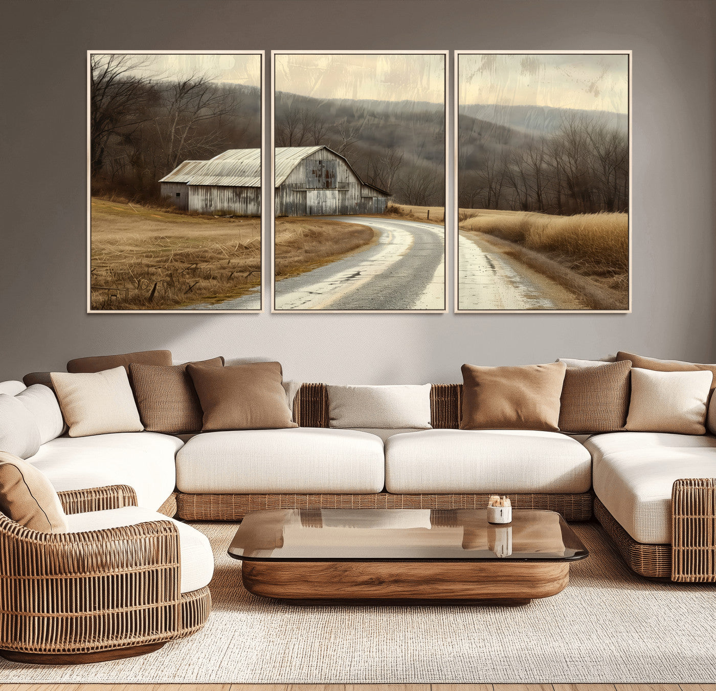 10376-MGV-CV-36X24-Vintage Barn for Farmhouse Wall Decor Canvas Print