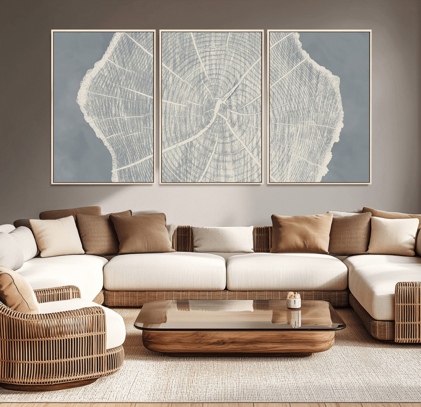 -Abstract Tree Ring Wall Art Canvas Print – Nature-Inspired, Ready to Hang, Modern Home Decor