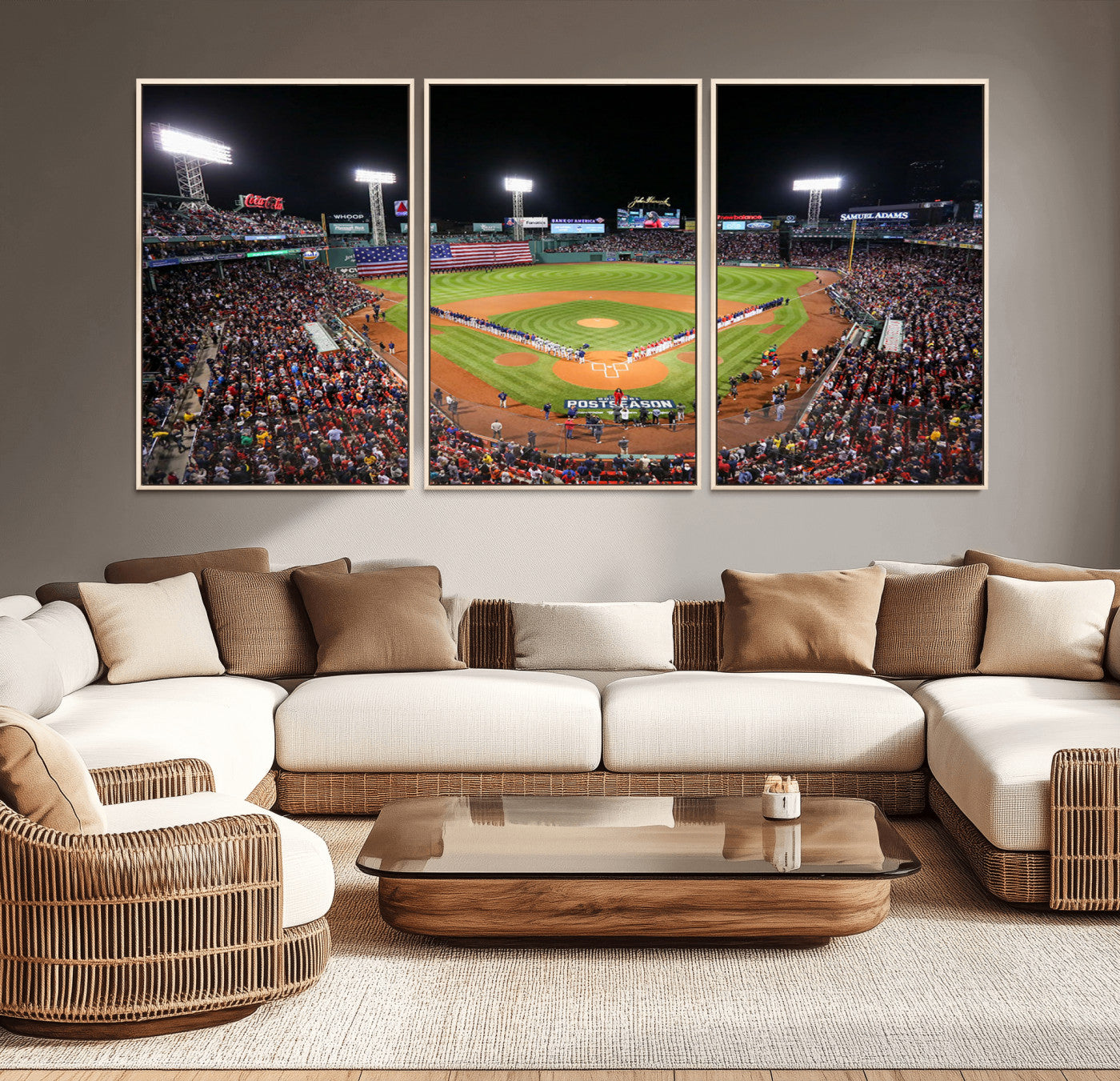 47365-MGV-CV-36X24-Fenway Park Wall Art Canvas Print | Large Baseball Stadium Canvas Print for Boston Red Sox Fans |