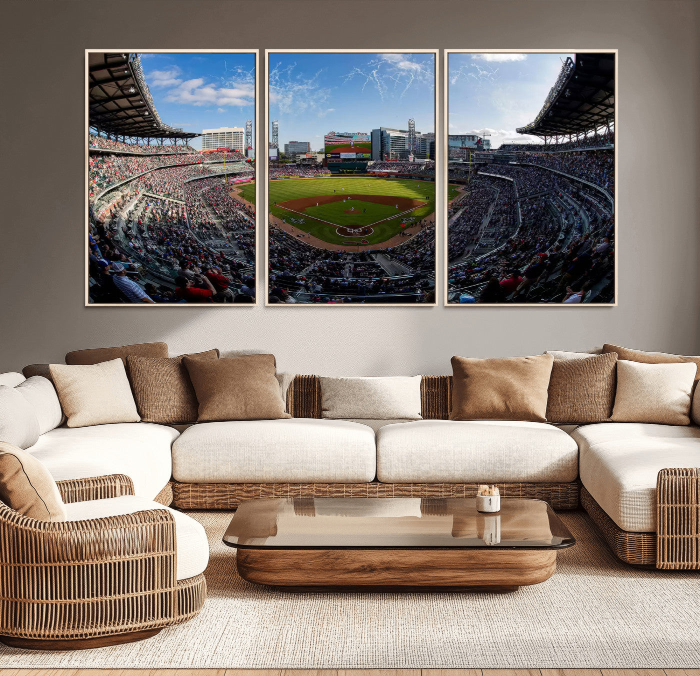 78608-MGV-CV-36X24-Truist Park Stadium Canvas Wall Art - Atlanta Braves Game Day Exclusive Decor