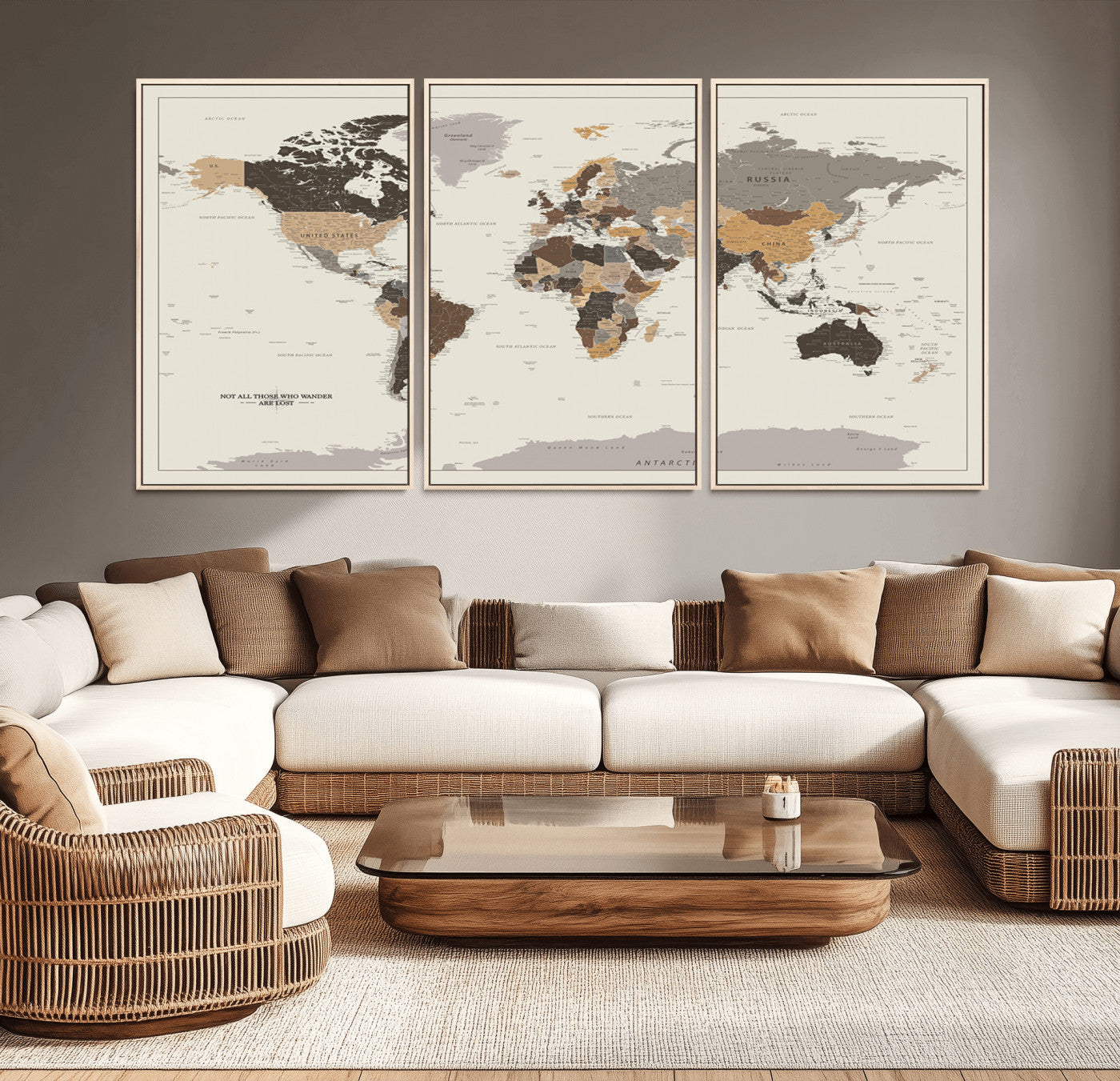 90426-MGV-CV-36X24-Push Pin World Map Canvas Print – Travel Tracker Wall Art for Couples, Perfect Anniversary Gift for Home or Office Decor