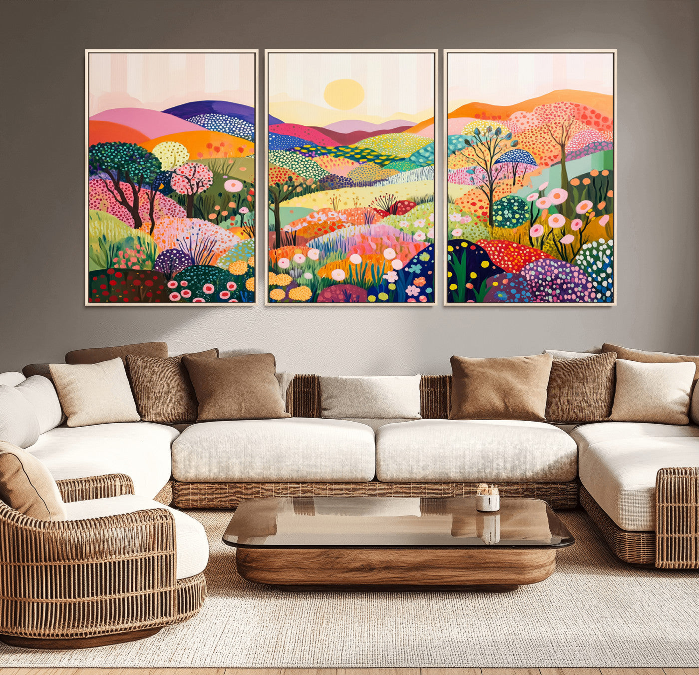 63198-MGV-CV-36X24-Yayoi Kusama 1986 Wall Art Print – Yayoi Kusama Wabi Sabi Japanese Wall Art Print - Vibrant Abstract