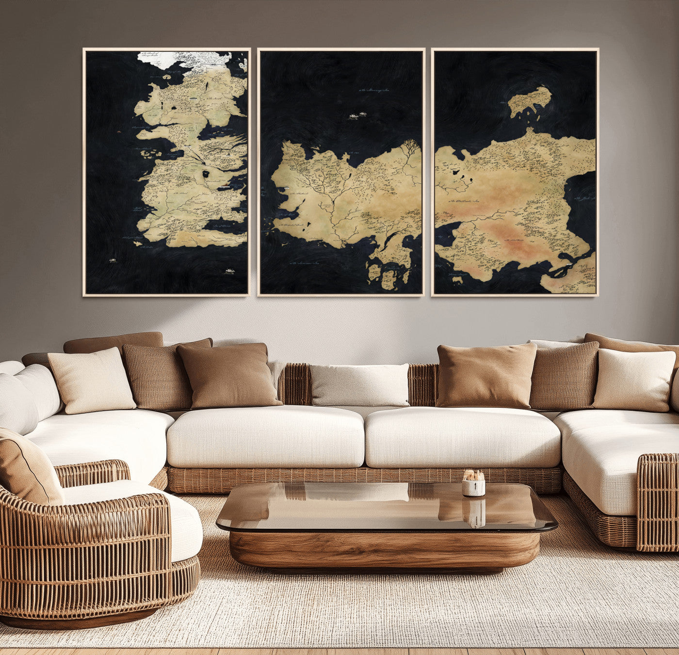 MGV-FC-60X30-3P - Push Pin World Map Canvas Print – Framed Wall Art for Couples to Track Their Travels – Anniversary