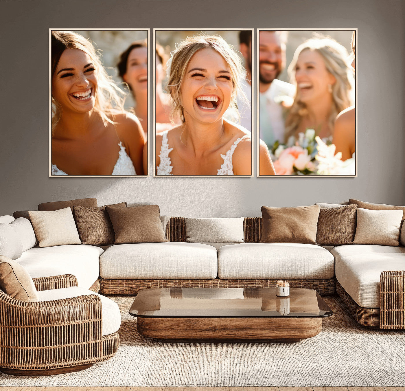 CSTM912-MGV-CV-60X30-3P-Floating 3 Panel Custom Canvas Print - Perfect for Unique Decor - Framed - Ready to Hang - Gift for Him