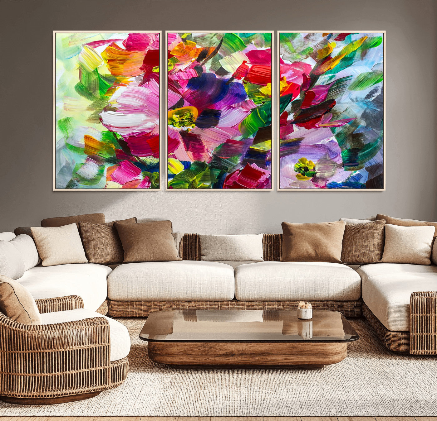 75768-MGV-CV-36X24-Oil Flower Abstract Canvas Print