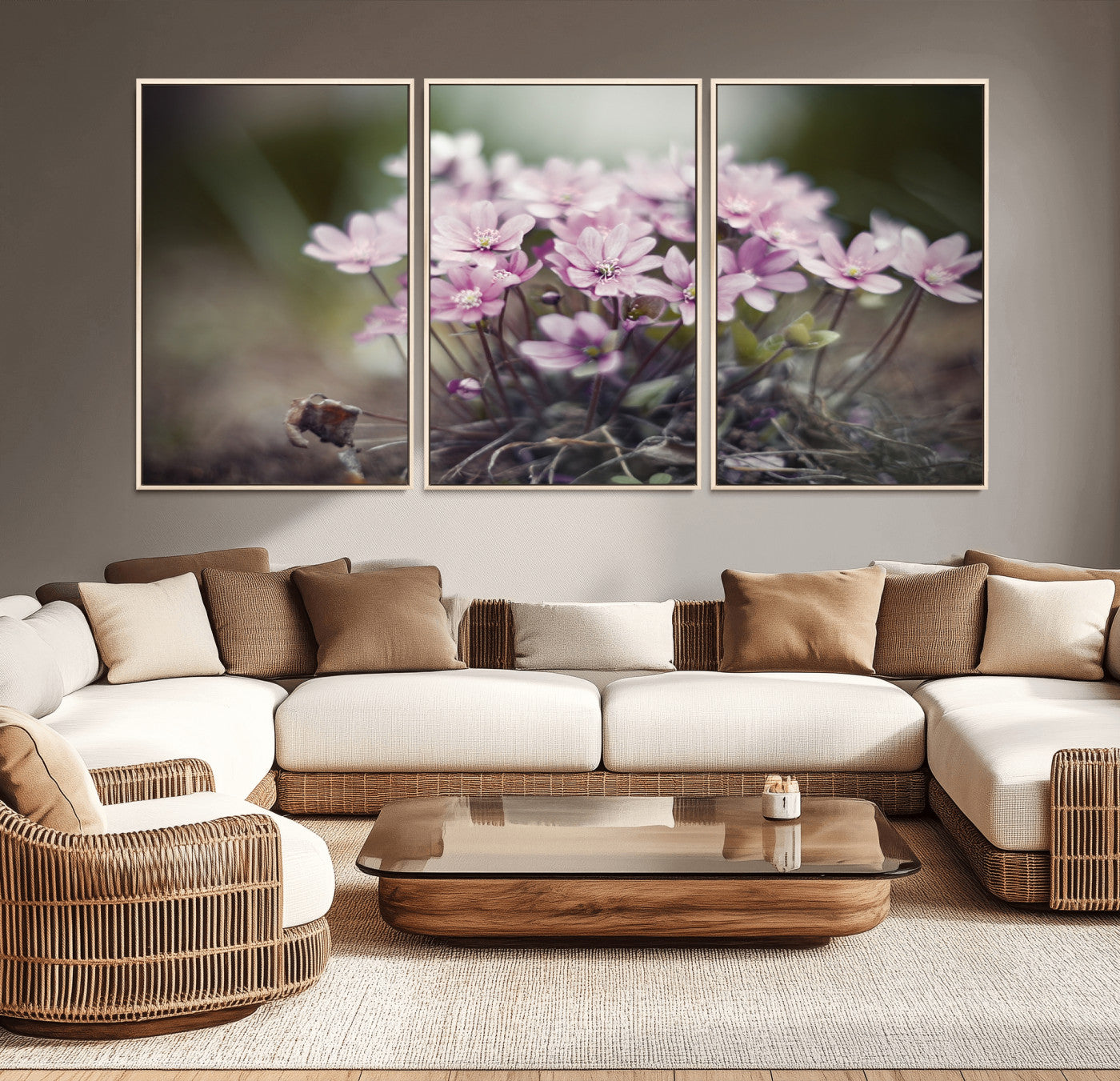 -Pink Wild Flower Canvas Print