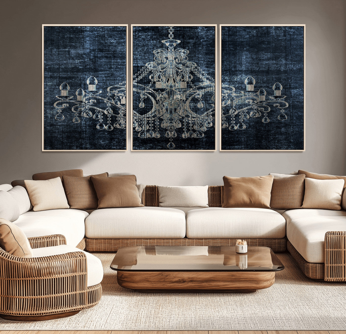 52092-MGV-CV-36X24-Dark Chandelier Wall Art Canvas Print