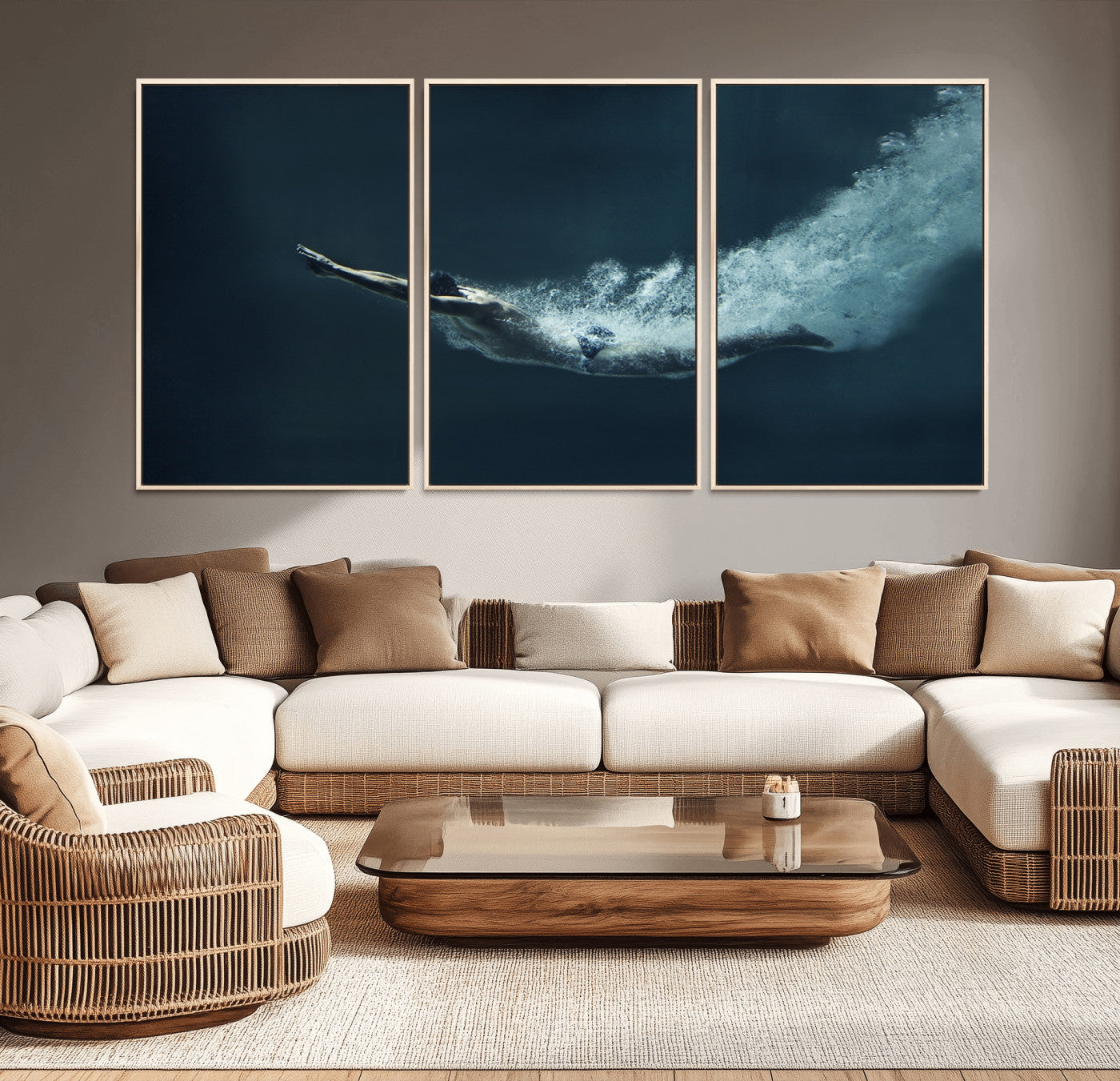 48463-MGV-CV-36X24-Swimmer Wall Art Canvas Print
