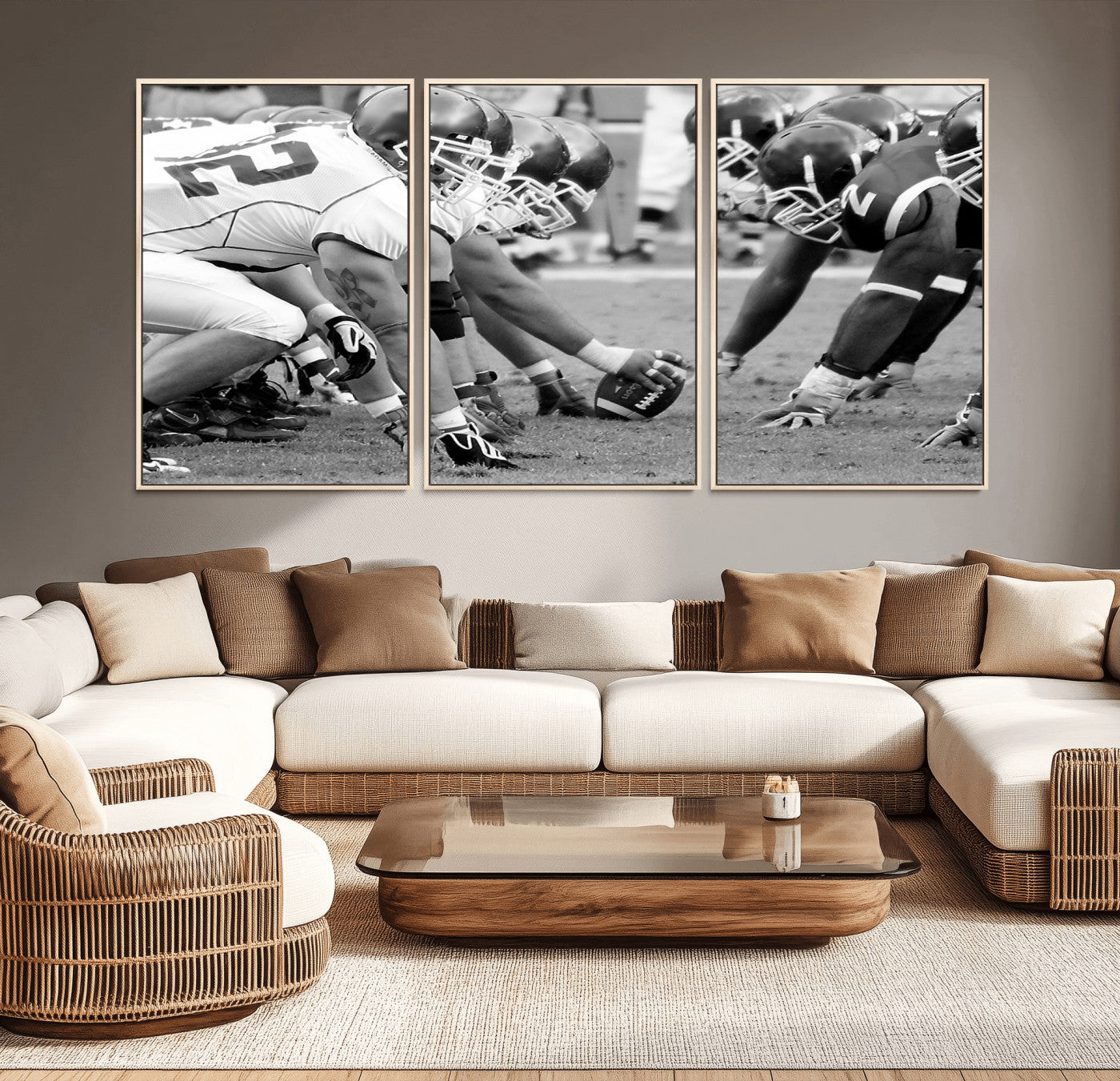 97432-MGV-CV-36X24-American Football Player Wall Art Canvas Print