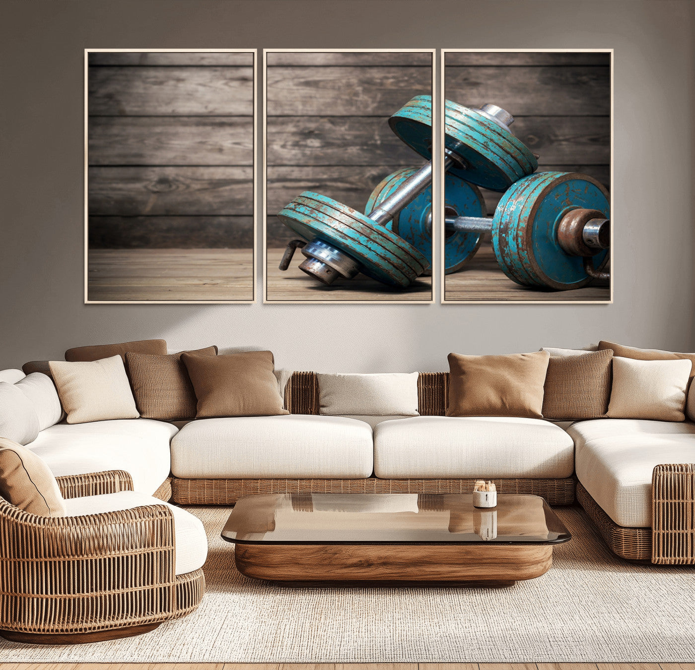 39364-MGV-CV-36X24-Dambell and Sport Wall Art Canvas Print