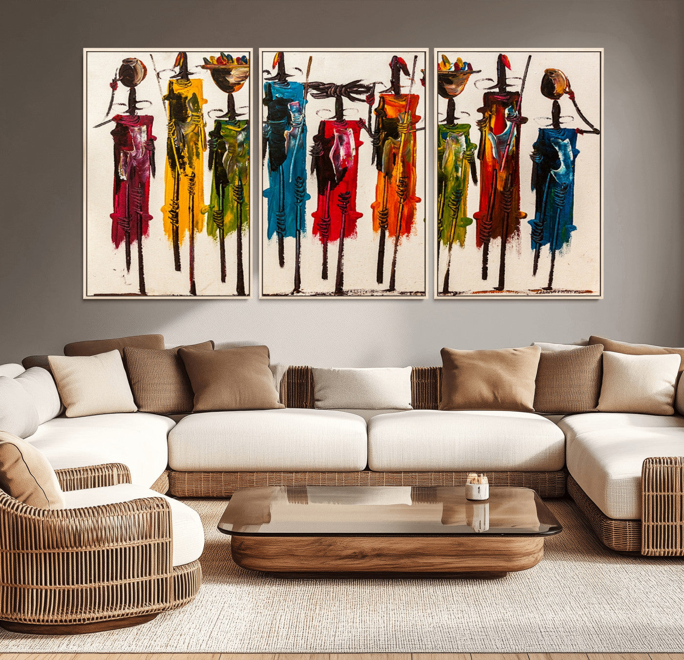 91926-MGV-CV-36X24-Abstract African Women Wall Art Canvas Print