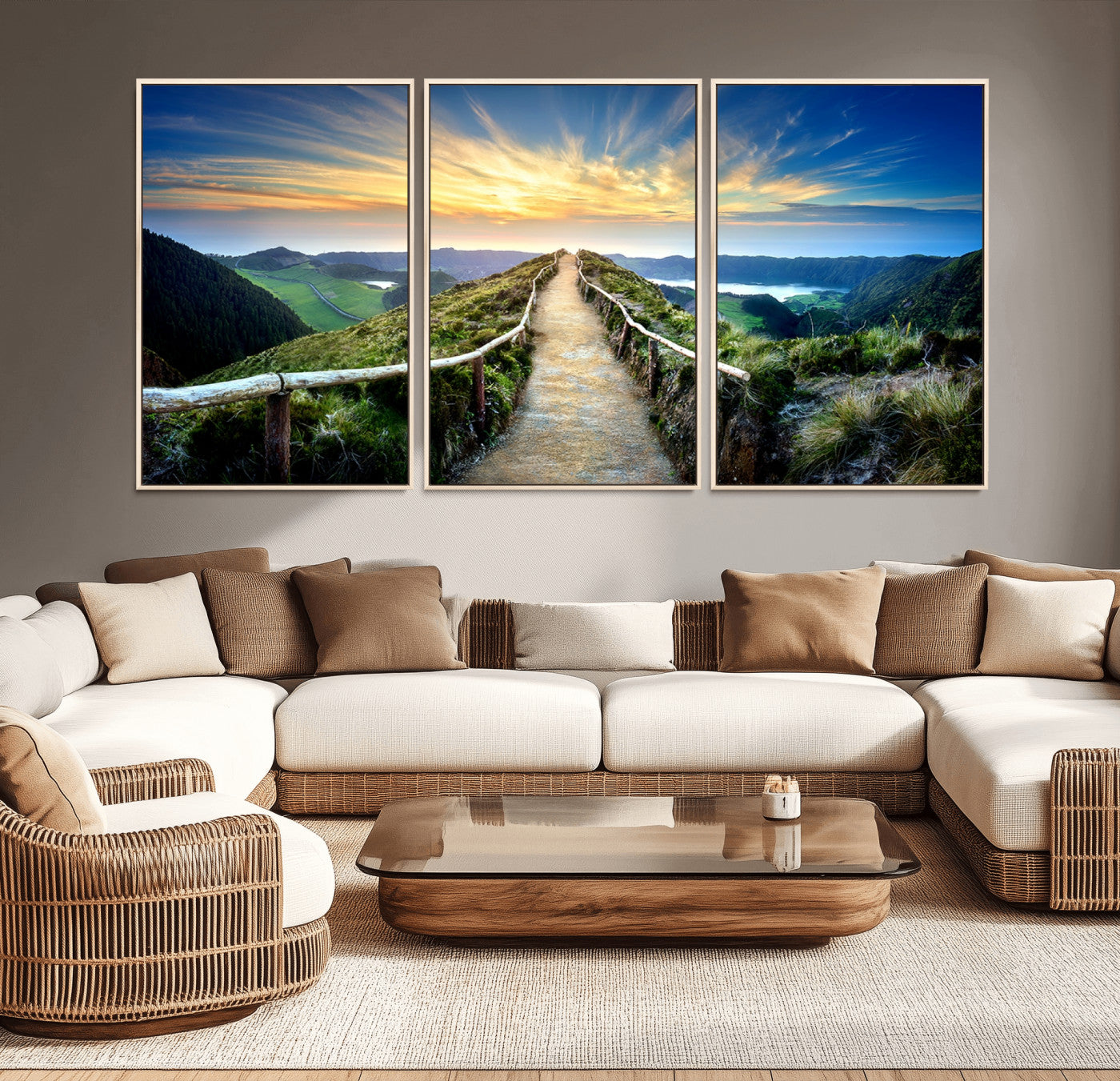 58887-MGV-CV-36X24-Mountain and Sunset Wall Art Canvas Print