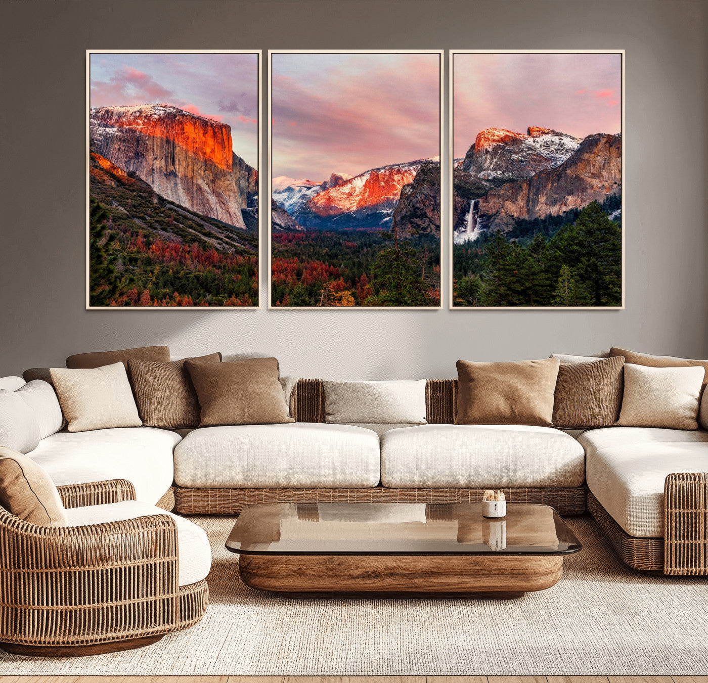 92086-MGV-CV-36X24-Yosemite Half Dome Wall Art Canvas Print El Capitan