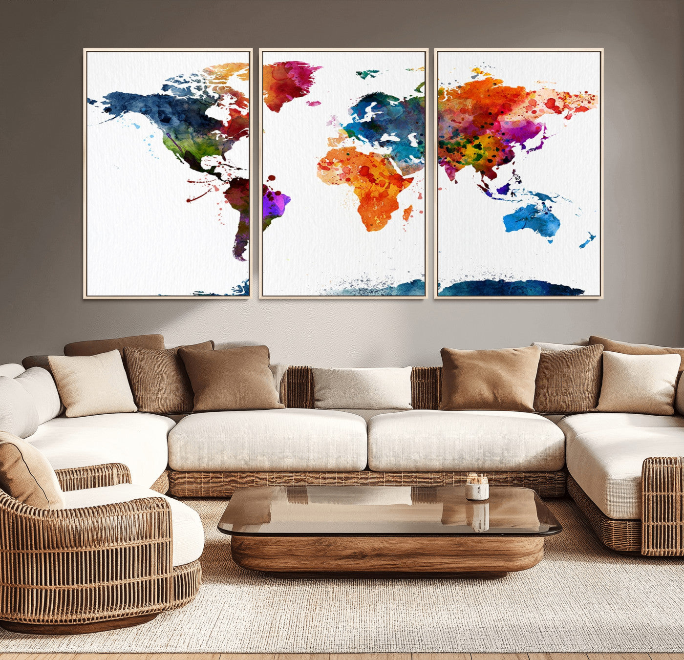37825-MGV-CV-36X24-Push Pin World Map Canvas Print – Travel Tracker Wall Art for Couples, Perfect Anniversary Gift for Home or Office Decor