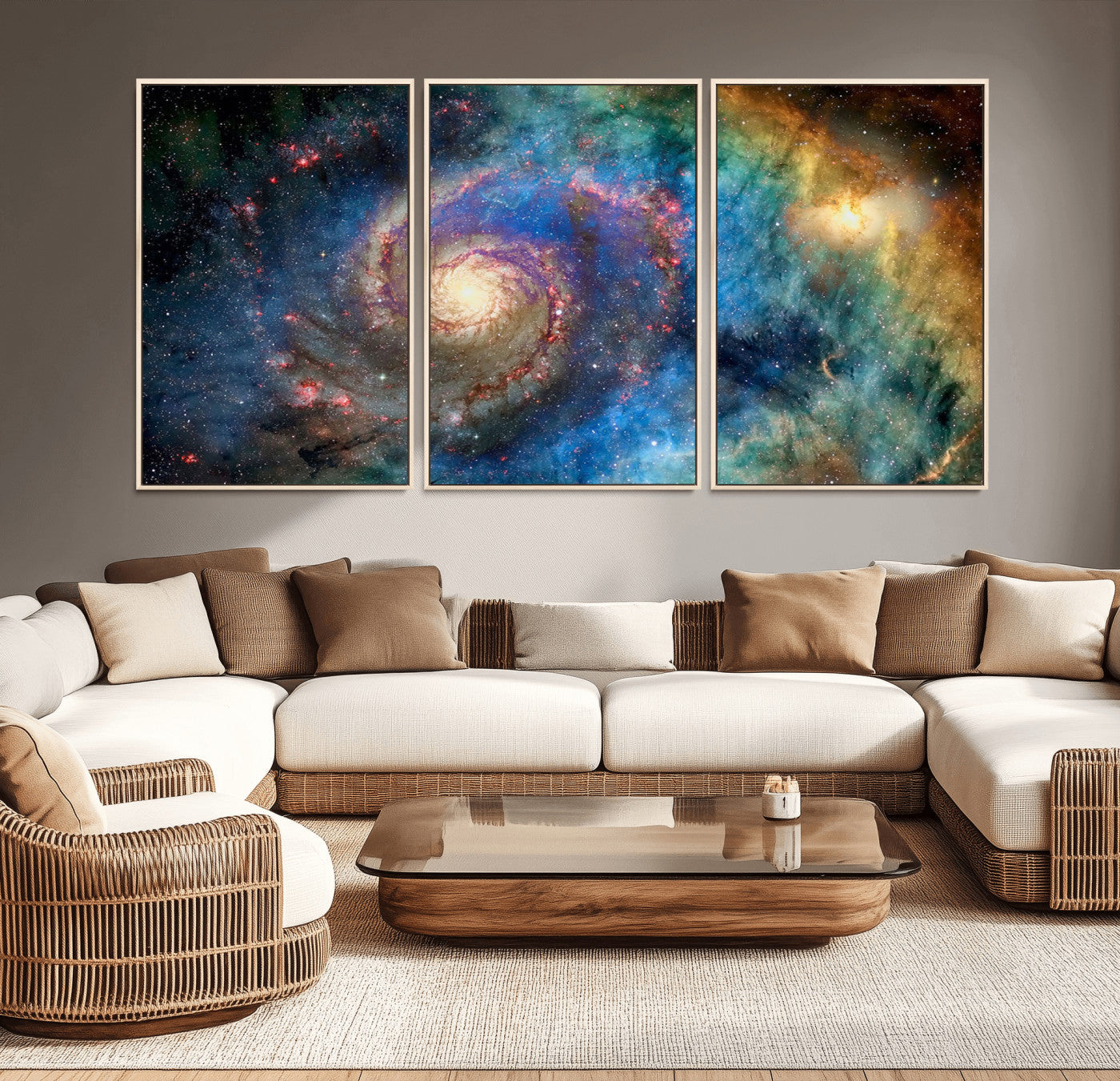 MGV-FC-60X30-3P - Spiral Galaxy Wall Art Canvas Print