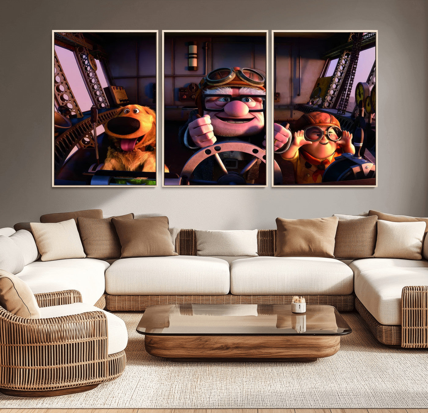 MGV-FC-60X30-3P - Carl Russel And Dog, Movie Up Poster, Movie Up Wall Art, Movie Up Poster Print, Carl