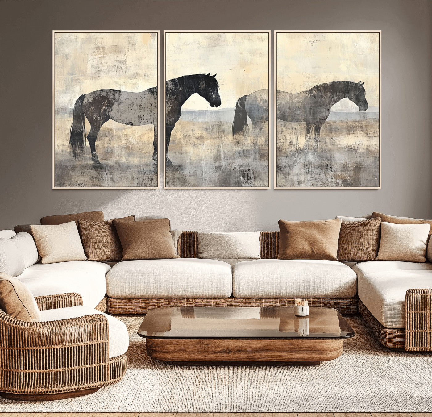81988-MGV-CV-36X24-Vintage Horses Wall Art Canvas Print