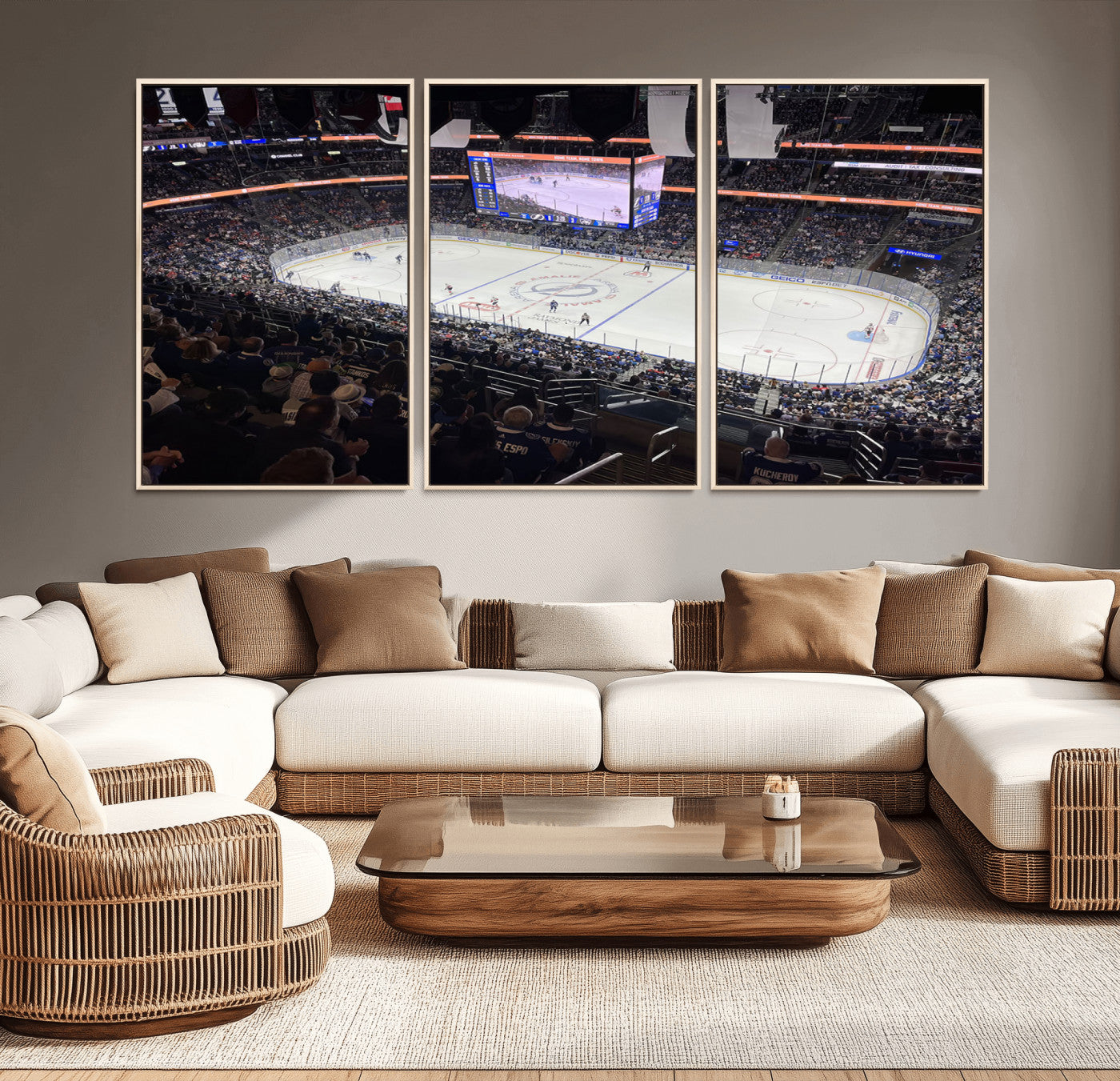51641-MGV-CV-36X24-Amalie Arena Florida Wall Art Canvas Print - NHL Hockey Stadium Print