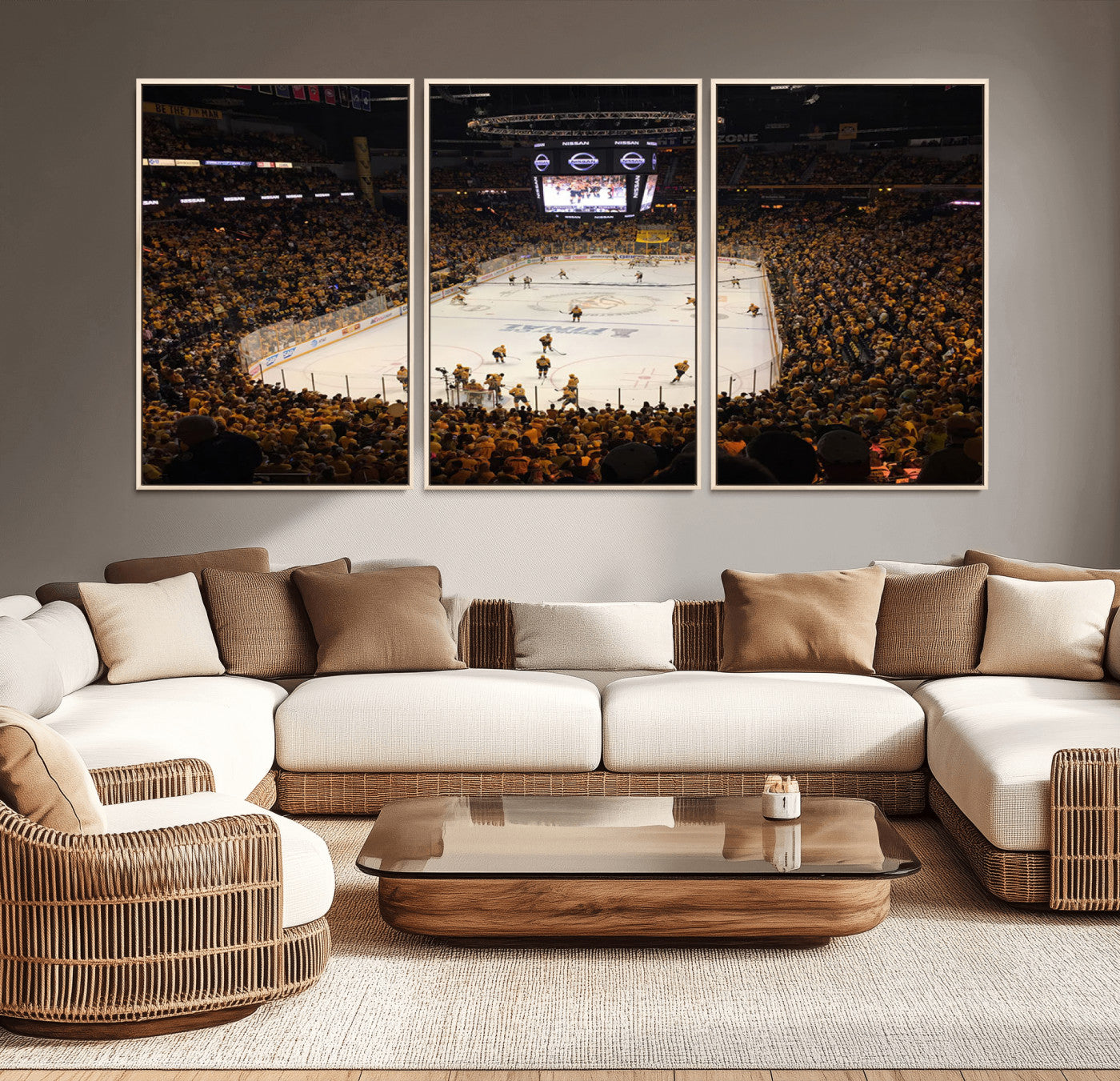 MGV-FC-60X30-3P - Bridgestone Arena - Nashville Predators Hockey Team Print - Nashville Wall Art Canvas Print