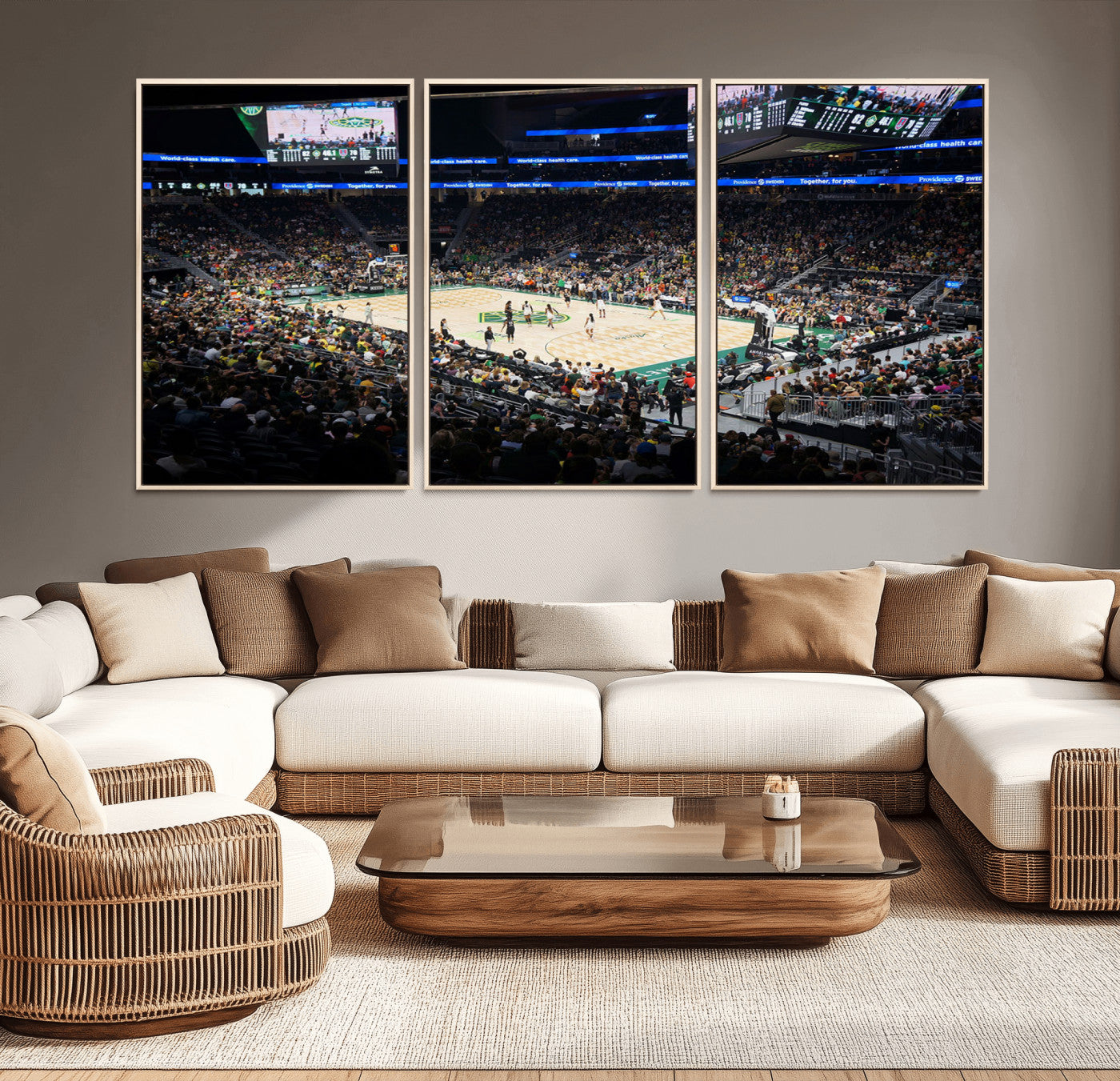 MGV-FC-60X30-3P - Climate Pledge Arena | Washington Seattle Kraken Hockey Stadium Wall Art | Canvas Print | Ready to