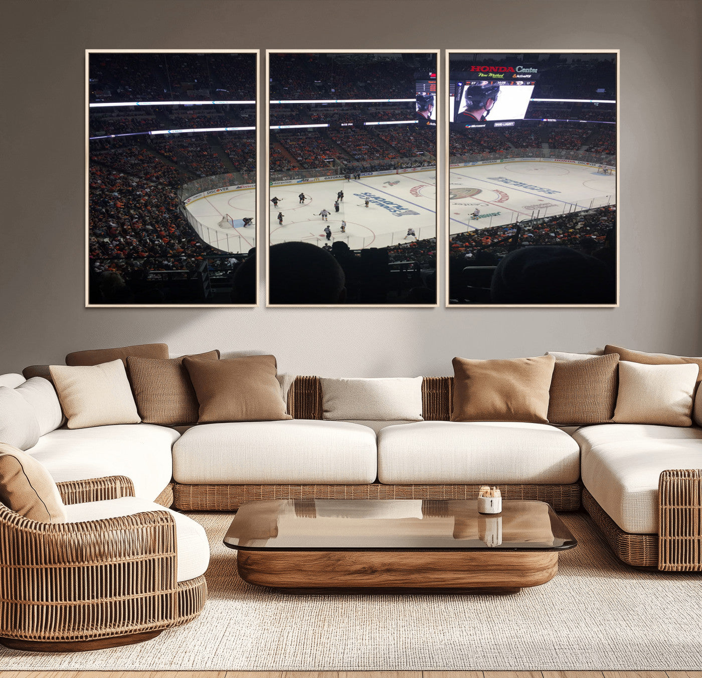24634-MGV-CV-36X24-Honda Center California Anaheim Ducks Hockey Stadium Wall Art, Honda Center California Stadium Wall