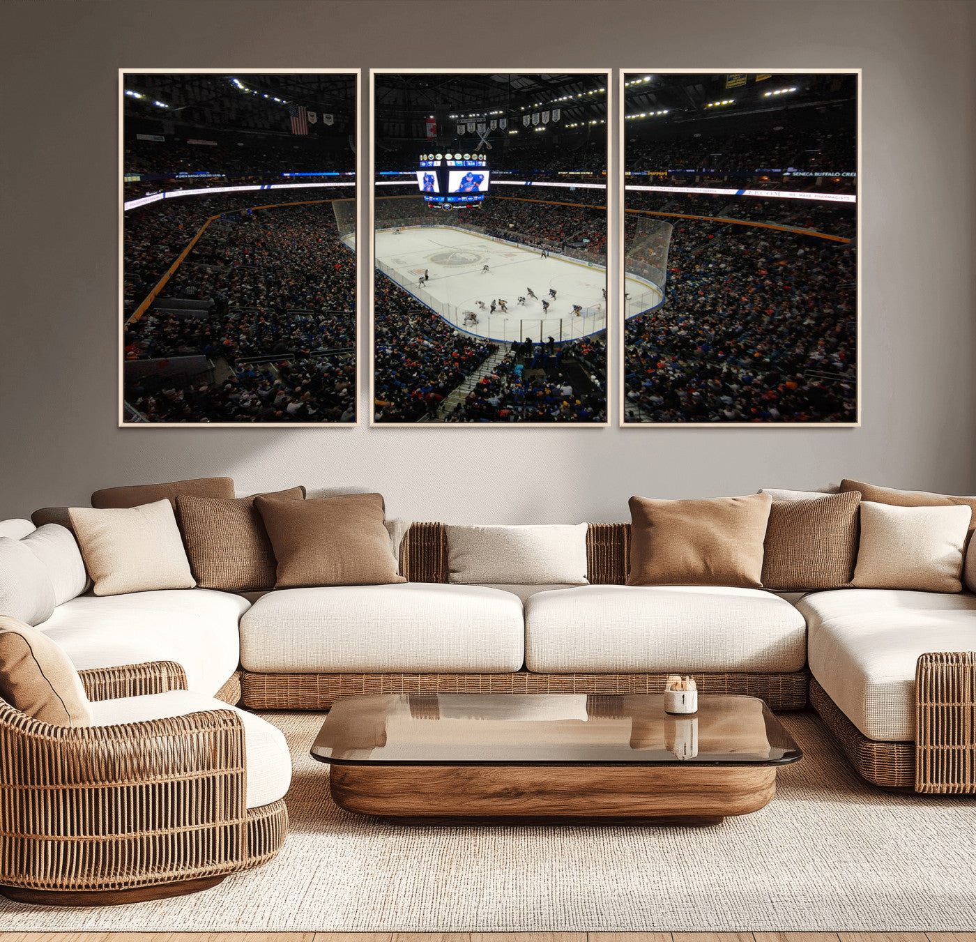 -KeyBank Center New York Buffalo Sabres Hockey Stadium Canvas Print Wall Art