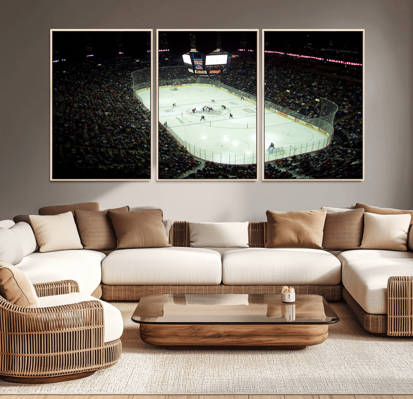 38823-MGV-CV-36X24-Nationwide Arena Ohio Columbus Blue Jackets Hockey Stadium Canvas Print Wall Art