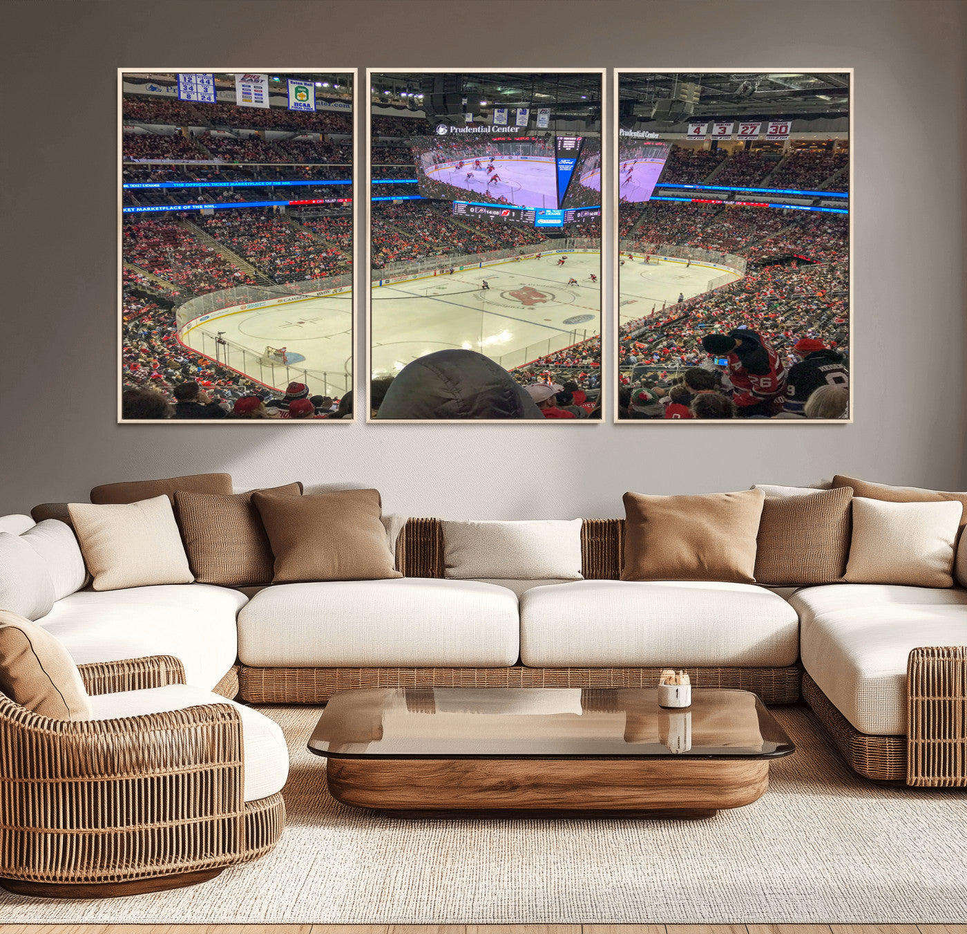 29638-MGV-CV-36X24-Prudential Center Newark New Jersey Devils Hockey Stadium, New Jersey Devils Hockey Stadium Canvas