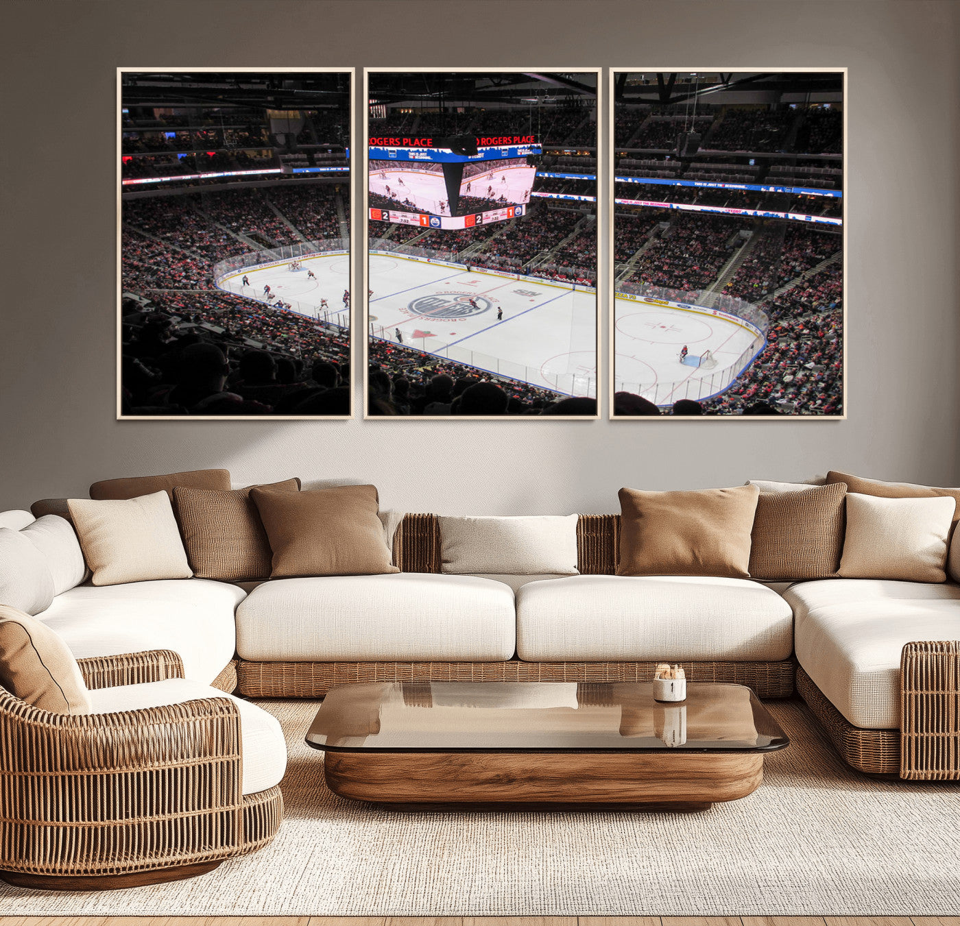 71180-MGV-CV-36X24-Rogers Place Edmonton Oilers Ice Hockey Stadium Wall Art, Rogers Place Edmonton Oilers Wall Art