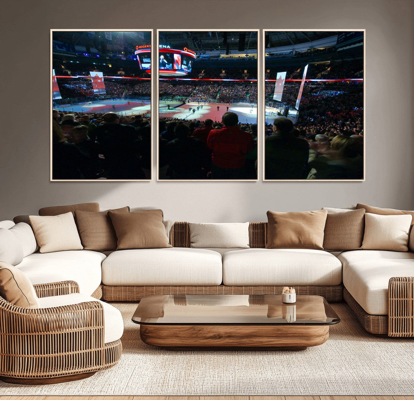 84945-MGV-CV-36X24-Rogers Arena Vancouver Canucks Ice Hockey Stadium Wall Art, Vancouver Canucks Ice Hockey Print