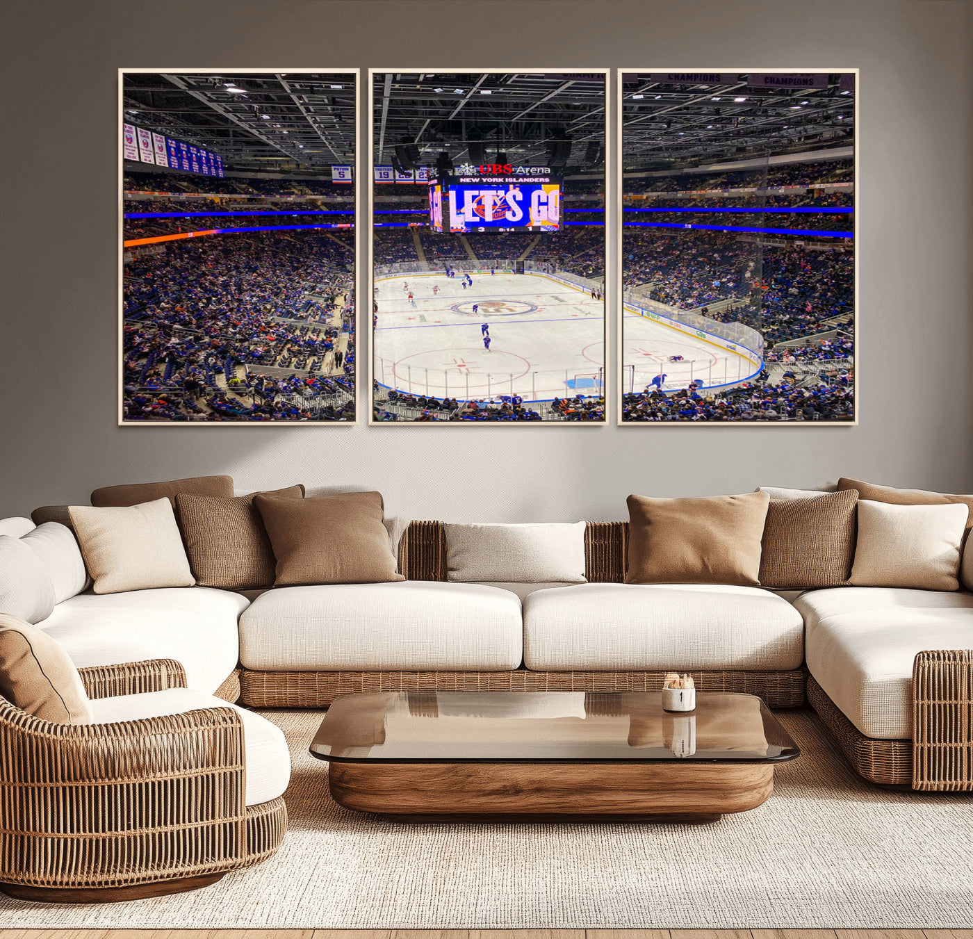 78692-MGV-CV-36X24-UBS Arena Elmont New York Islanders Ice Hockey Wall Art, UBS Arena Elmont Wall Art Canvas Print
