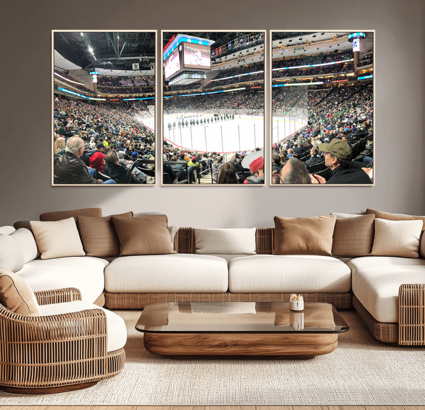 44414-MGV-CV-36X24-Xcel Energy Center St Paul Minnesota Wild Ice Hockey Stadium Canvas, Minnesota Wild Ice Hockey