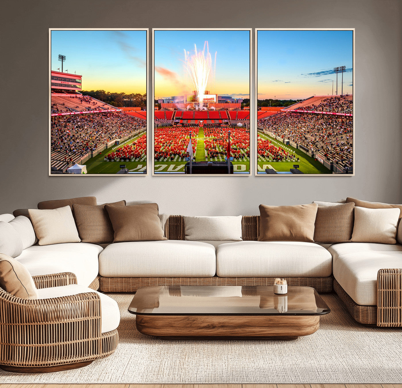 MGV-FC-60X30-3P - North Carolina State University Canvas Print, North Carolina State University Wolfpack Football Team
