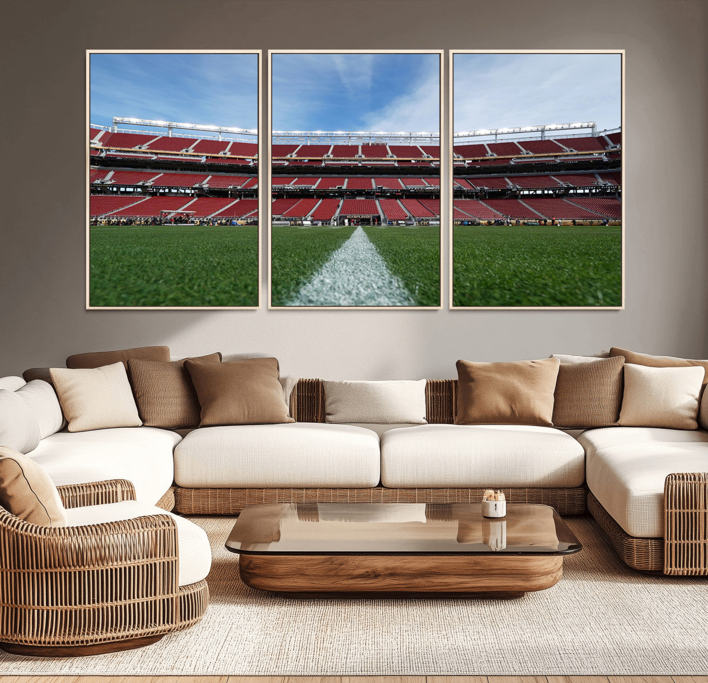 MGV-FC-60X30-3P - University of Tulsa Golden Hurricane Football Team Print - Tulsa H.A. Chapman Stadium Wall Art