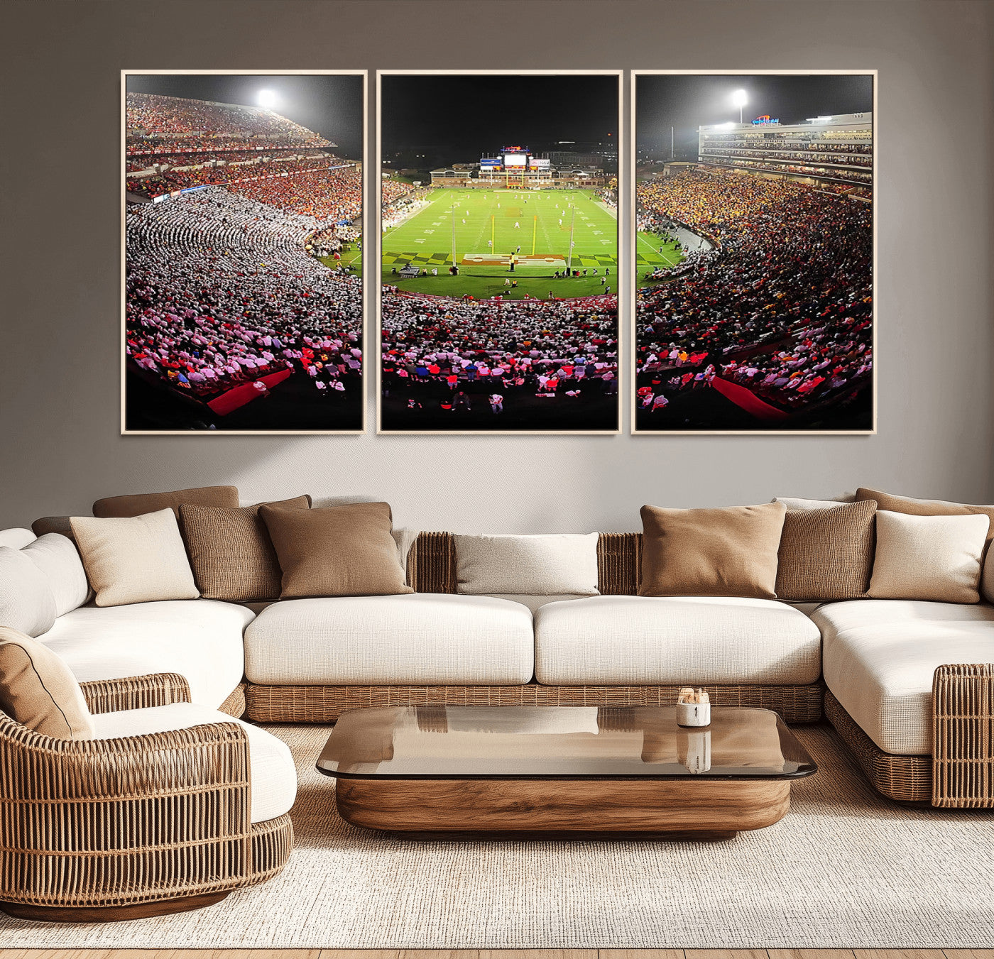 MGV-FC-60X30-3P - University of Maryland Terrapins Football Team Print - College Park SECU Stadium Wall Art Canvas
